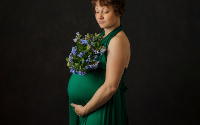 Adrienne’s Fine Art Maternity Studio Session | Bloomington Portrait Artist