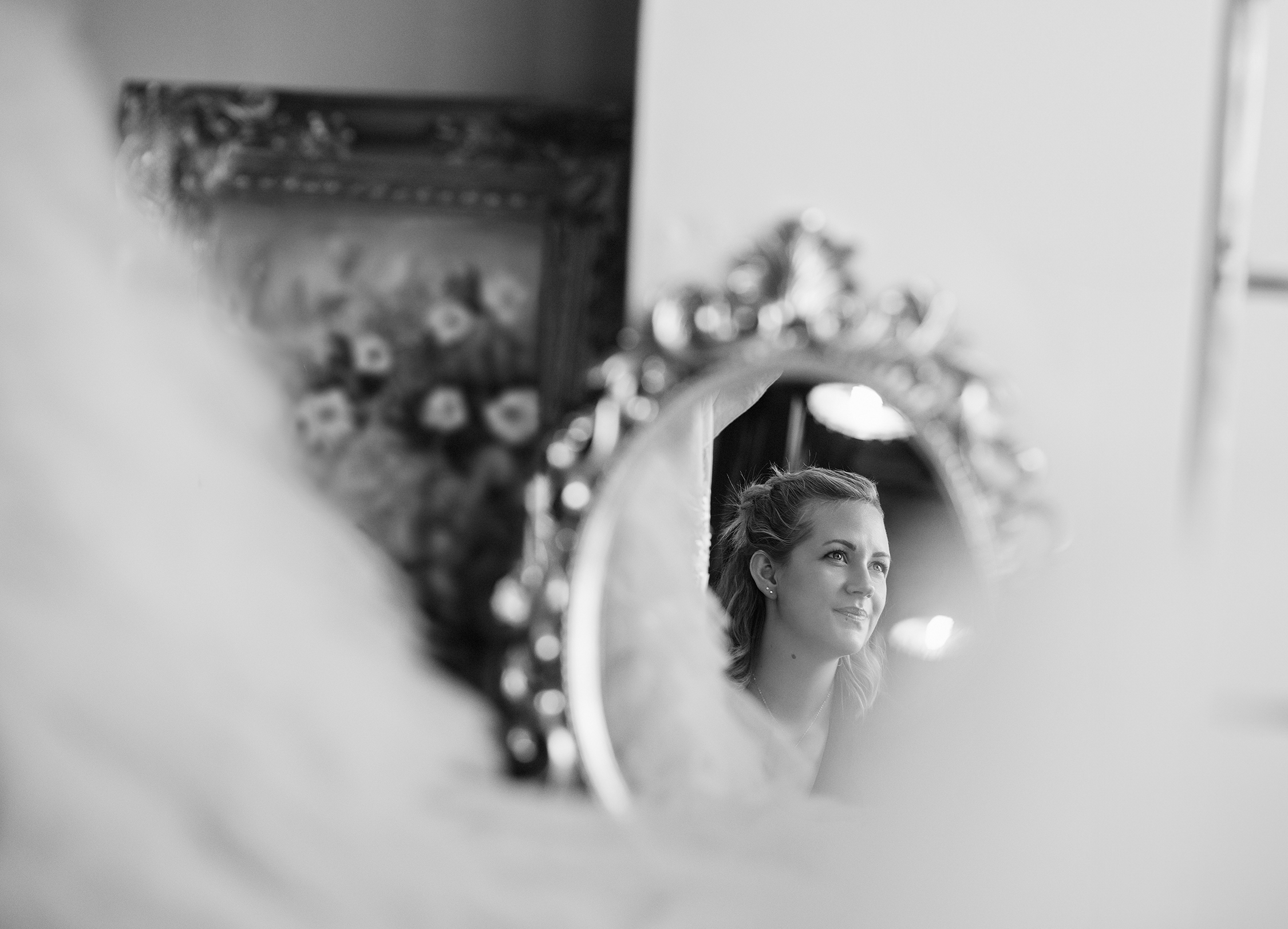 Self portrait of Katy Lengacher in studio mirror